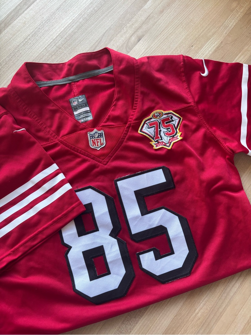 Nike Red Kids Football Jersey with White 85